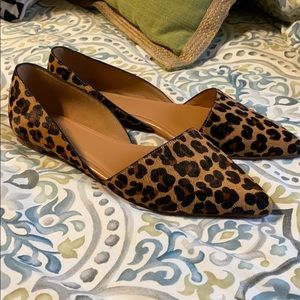 J. Crew leopard pointed flats-like new!